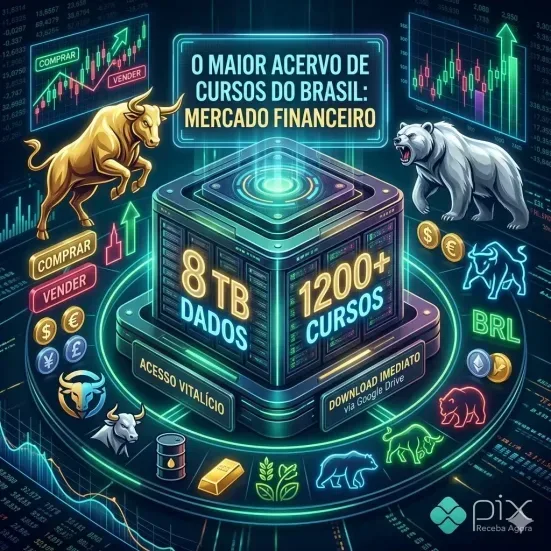 Acervo 8TB: 1200 Cursos do Mercado Financeiro e Investimentos