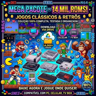 14 Mil Roms Games Cl�ssicos Mega Pacote